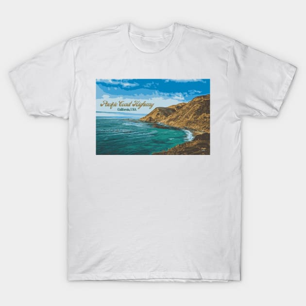 Pacific Coast Highway, California T-Shirt by Gestalt Imagery